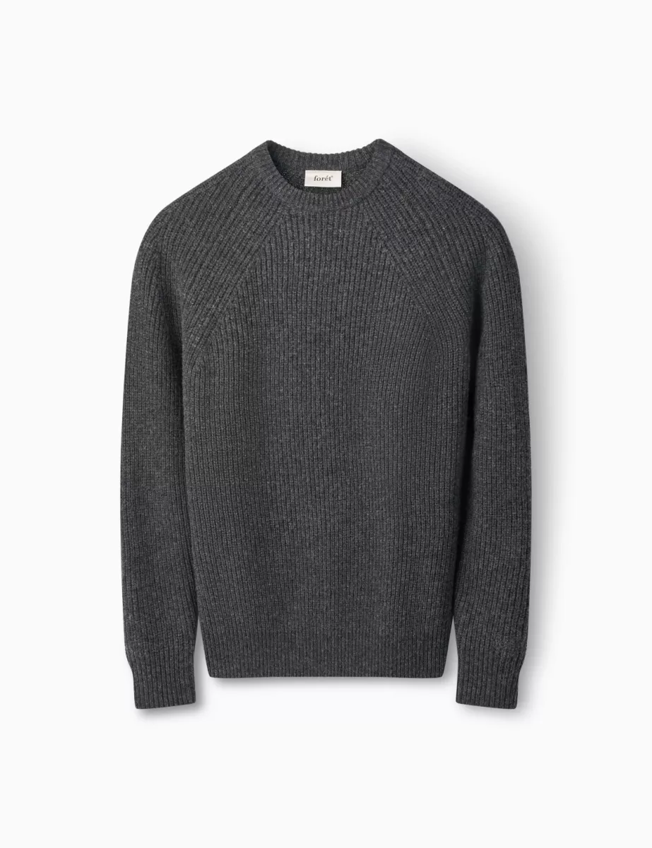 Foret-Delta wool knit-F7035-Dark grey melange-DONKER GRIJS/GRAFIET