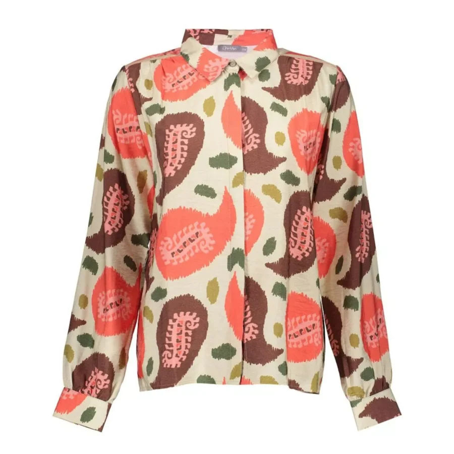 GEISHA-Blouse print-53604-20-450 red/wool white-ROOD