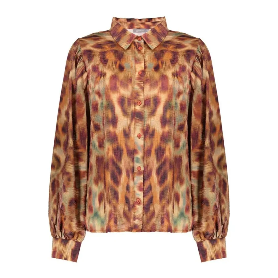 GEISHA-Blouse print-53656-20-775 brown/orange-ZAND