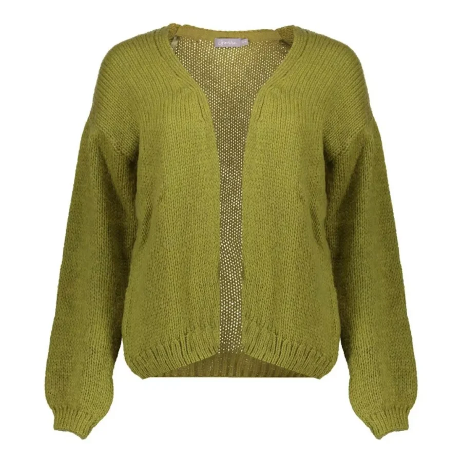 GEISHA-Cardigan basic-54606-70-570 moss-MOSGROEN