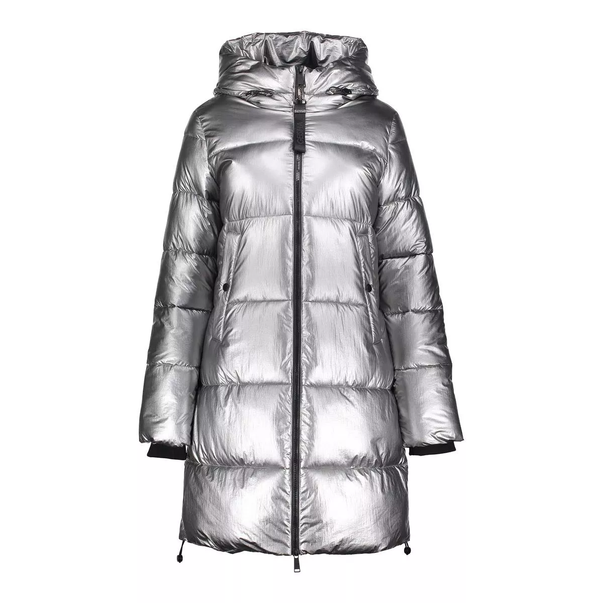 GEISHA-Jacket metallic mid long-58524-12-3 gun metal-METAL