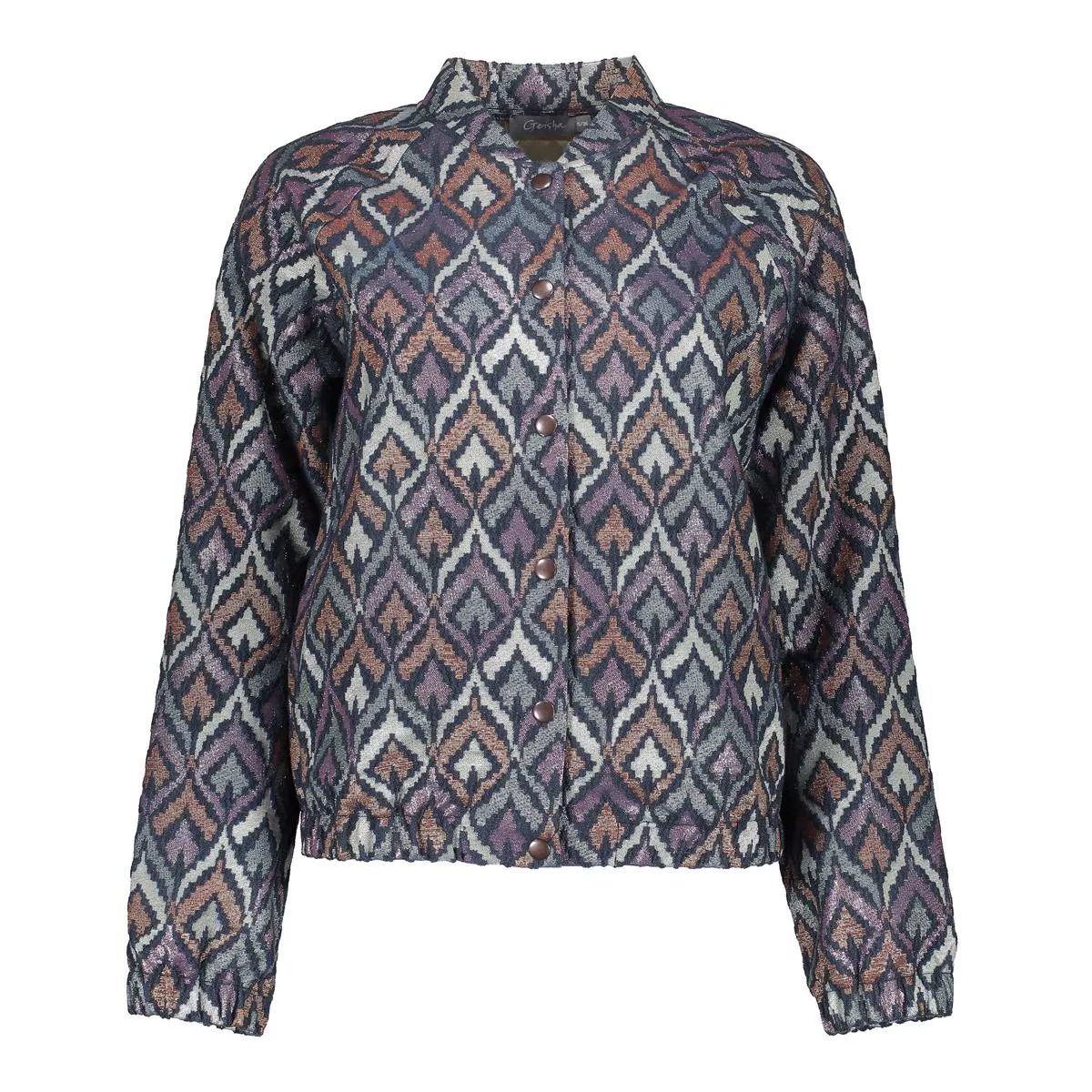 GEISHA-Jacket print-55710-20-625 blue-BLAUW