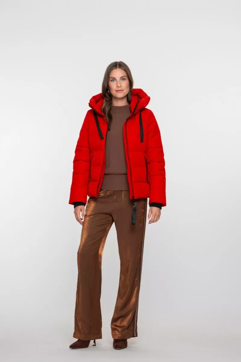 GEISHA-Jacket with hood short-58518-12-450 red-ROOD