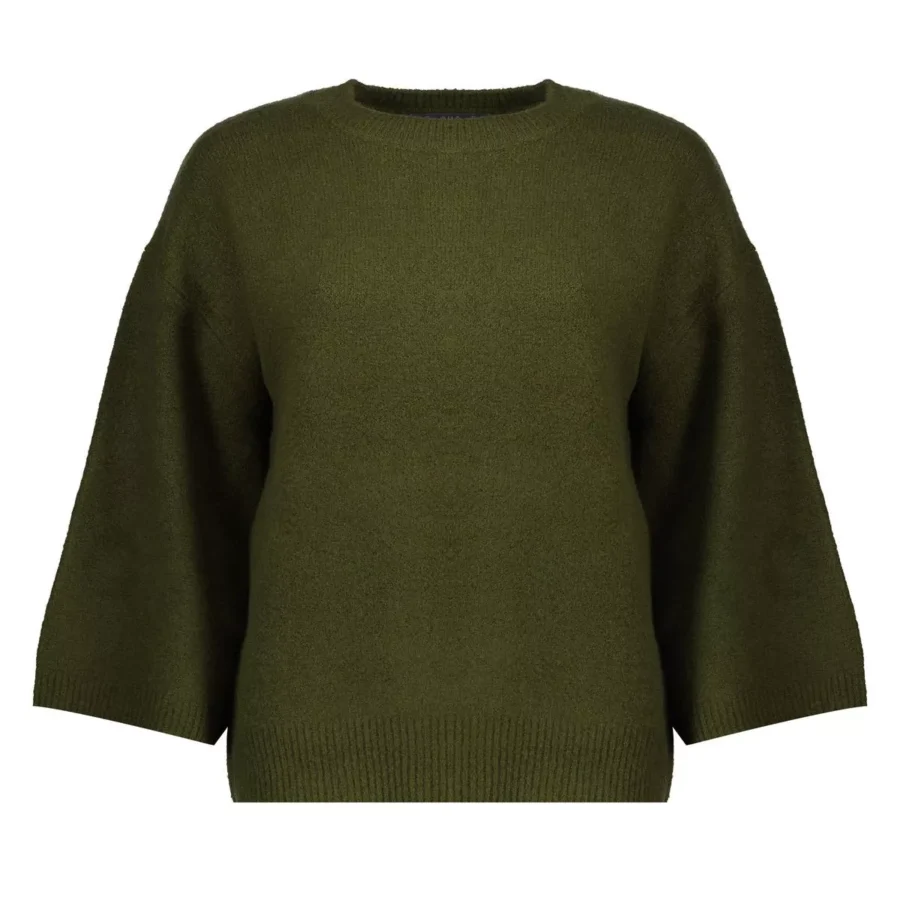 GEISHA-Pullover 3/4 sleeves-54534-14-534 forest green-LEGERGROEN