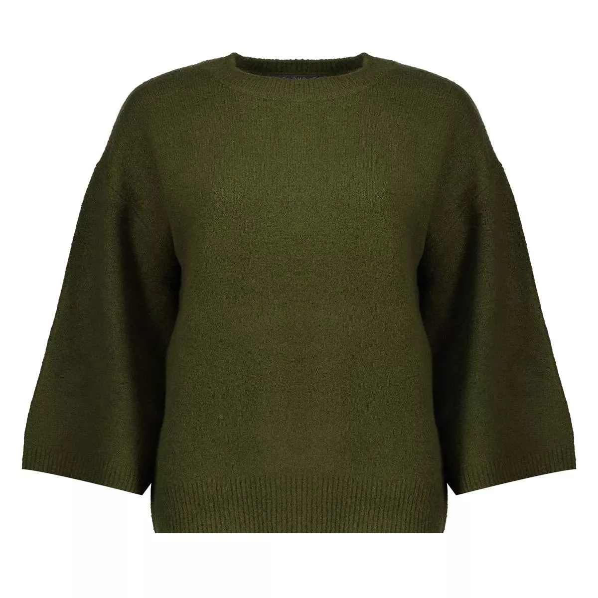 GEISHA-Pullover 3/4 sleeves-54534-14-534 forest green-LEGERGROEN