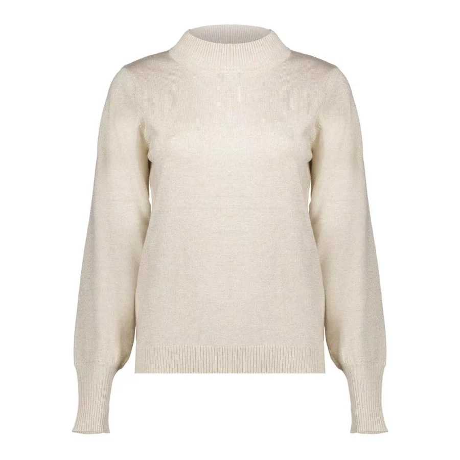 GEISHA-Pullover basic turtle lurex-54531-14-10 off-white/gold-OFF WHITE