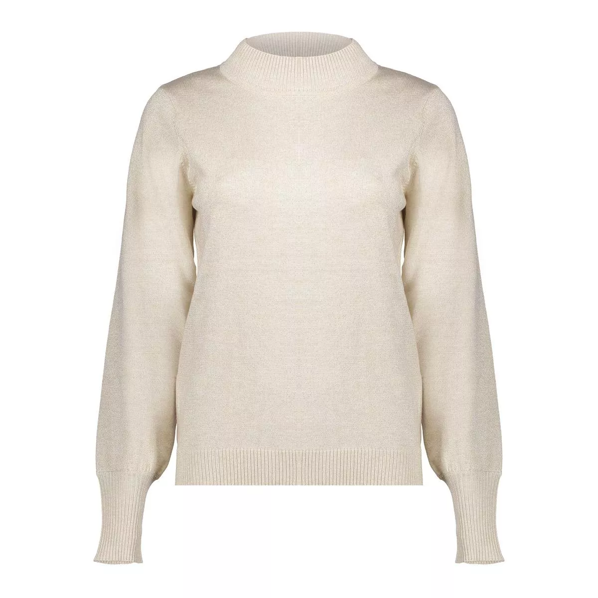 GEISHA-Pullover basic turtle lurex-54531-14-10 off-white/gold-OFF WHITE