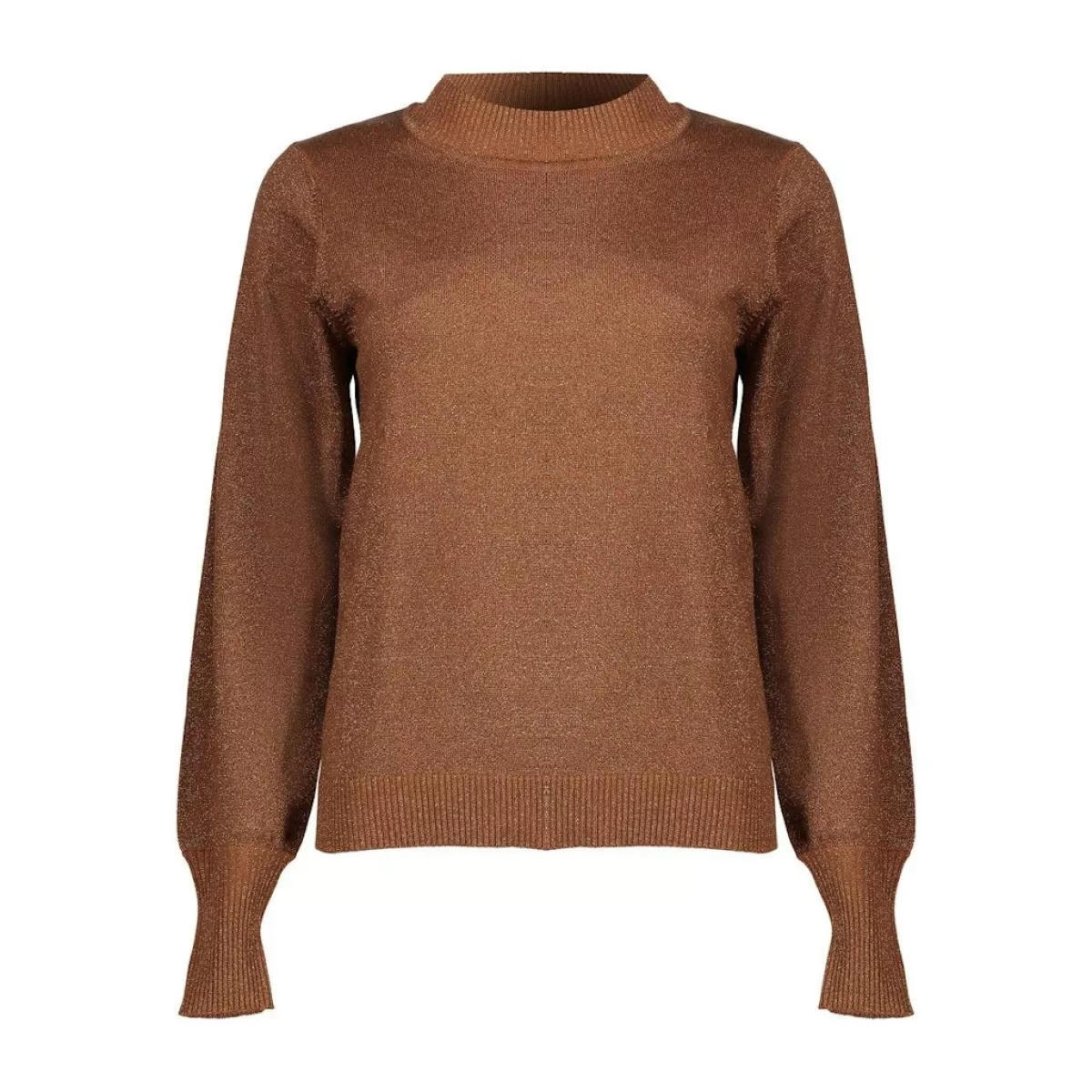GEISHA-Pullover basic turtle lurex-54531-14-735 camel/copper-CAMEL