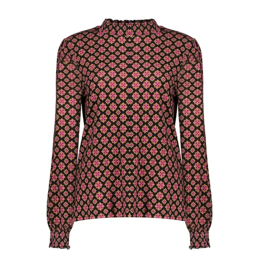 GEISHA-Top print-52535-20-999 black/pink-BLACK