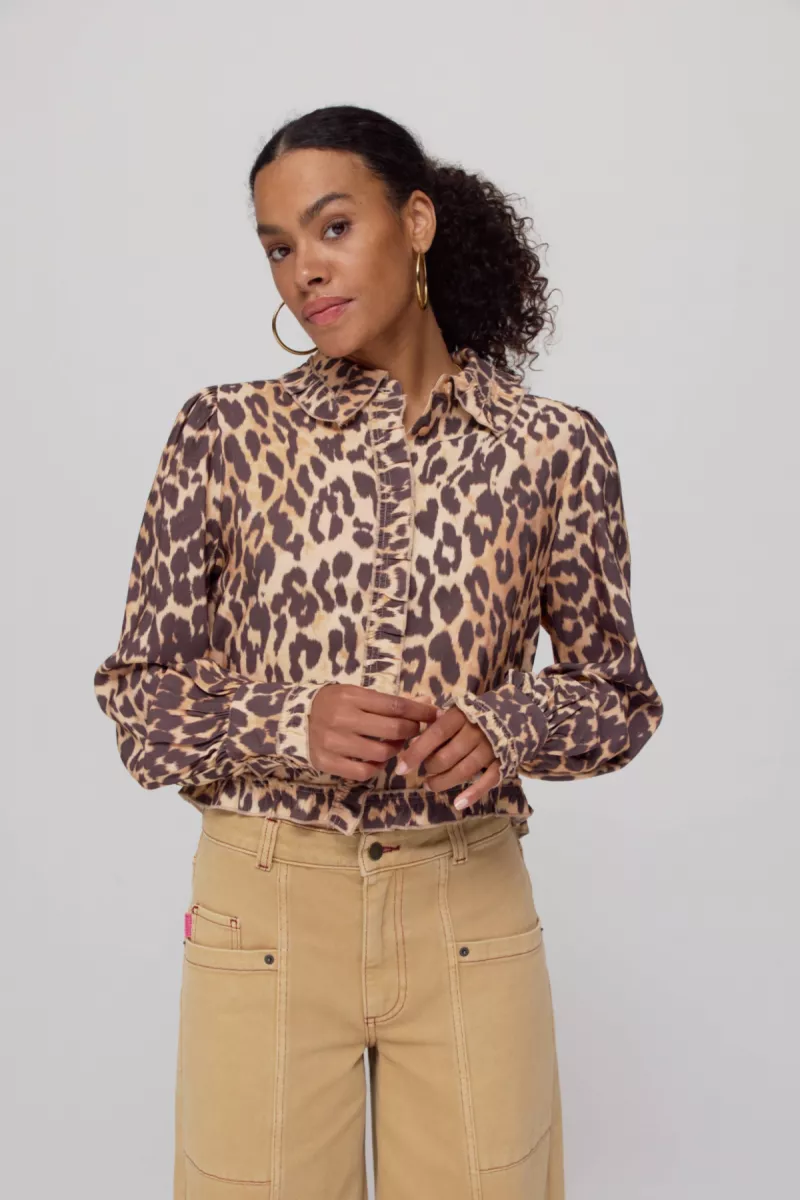 Harper & Yve-Ellie-AW25P609-1101 Lexie Leopard-BRUIN COMBINATIES