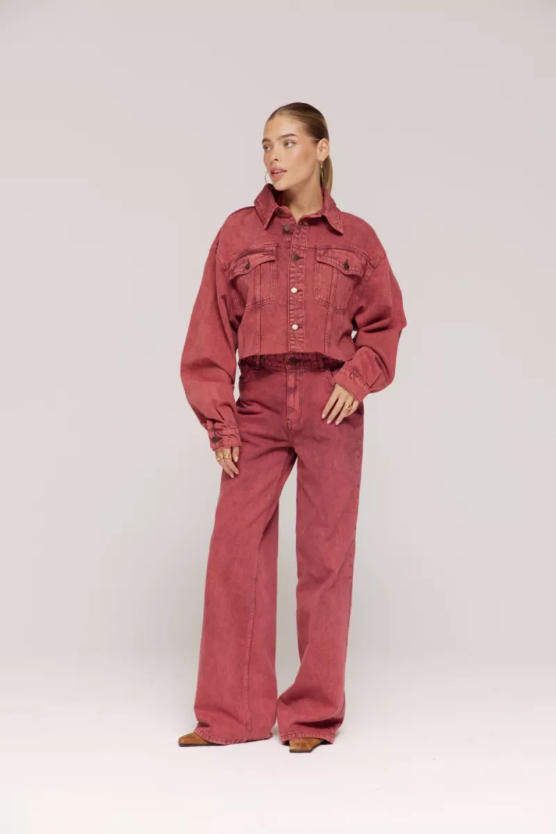 Harper & Yve-Yve-AW25D100-320 Brick Red-STEEN ROOD