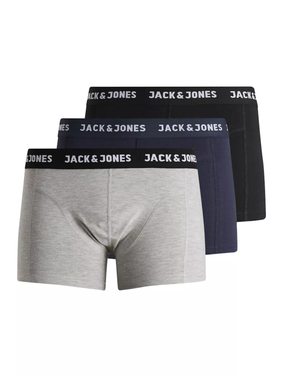 JACK & JONES-JACANTHONY TRUNKS 3 PACK NOOS-12160750-Black-ZWART