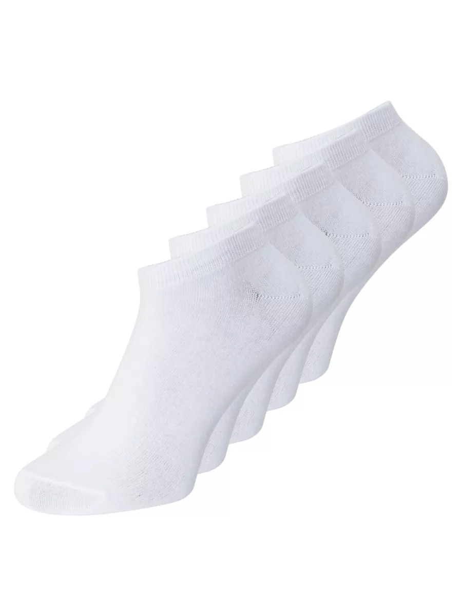 JACK & JONES-JACDONGO SOCKS 5 PACK NOOS-12120278-White-WIT