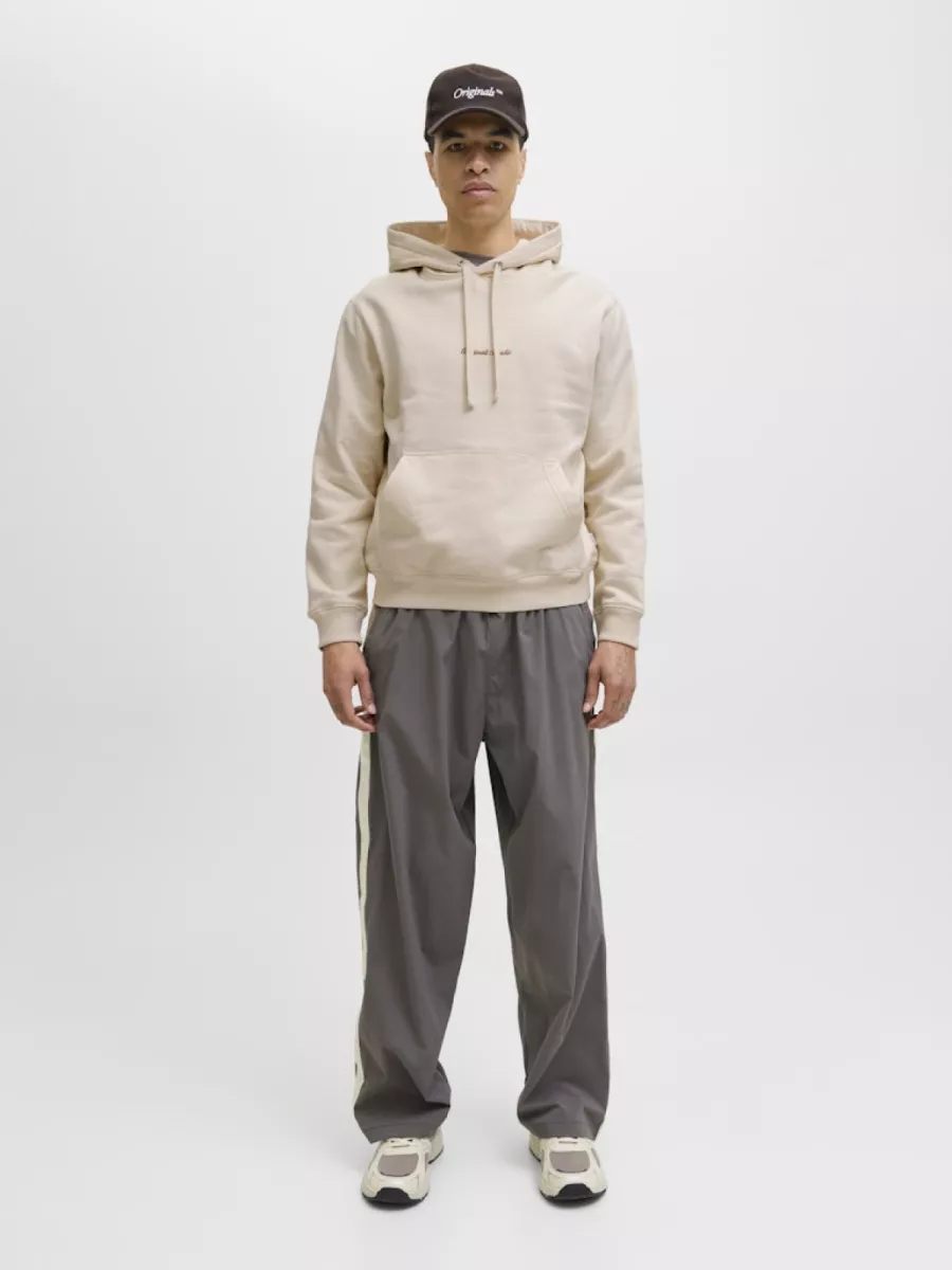 JACK & JONES-JORNORREBRO EMB SWEAT HOOD NOOS-12282861-Antique white-OFF WHITE