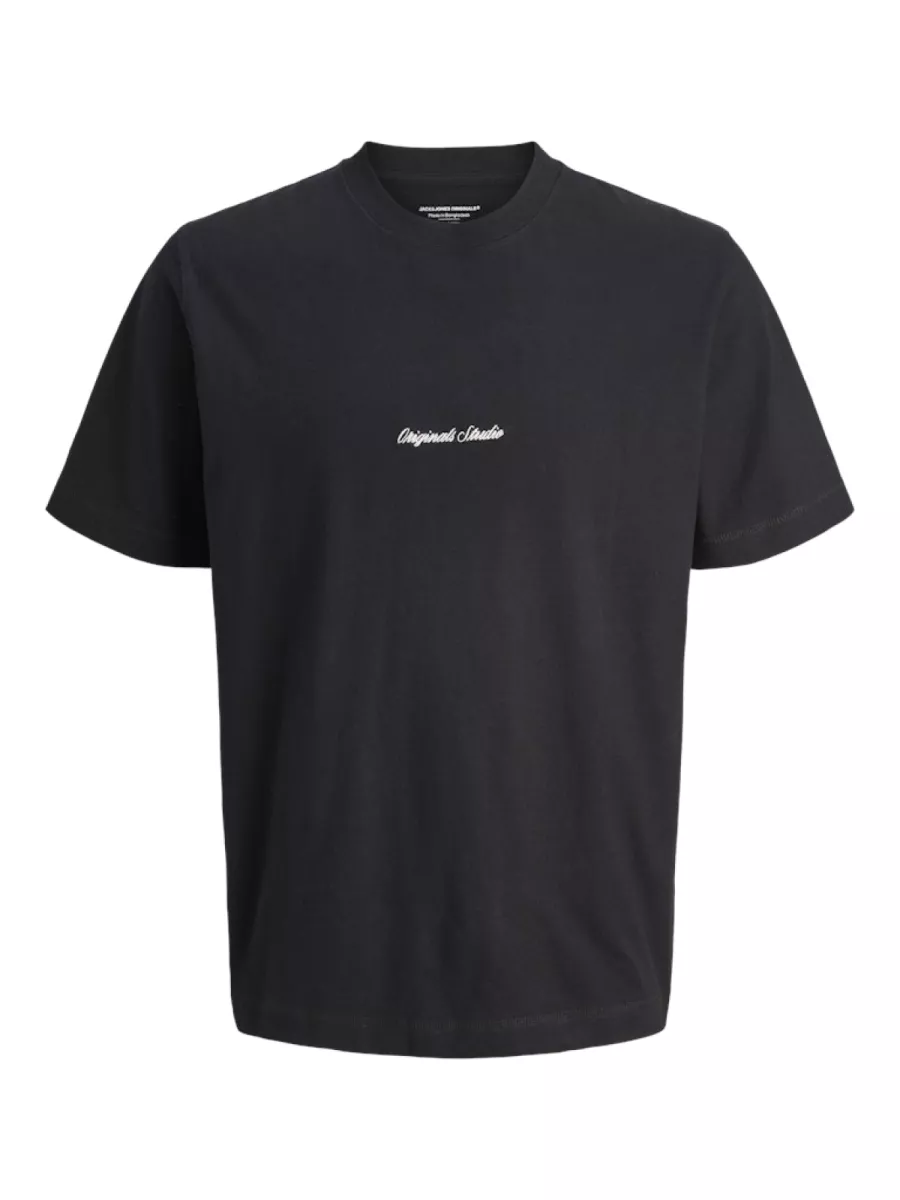 JACK & JONES-JORNORREBRO EMB TEE SS CREW NECK NO-12282892-Black-BLACK