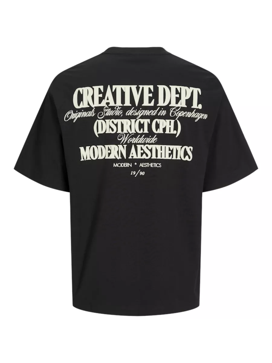 JACK & JONES-JORROXBURY TYPE TEE SS CREW NECK-12265826--ZWART