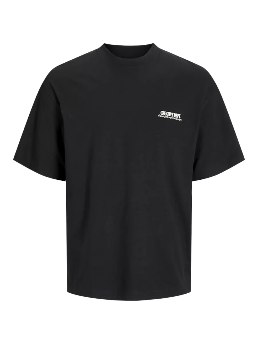 JACK & JONES-JORROXBURY TYPE TEE SS CREW NECK-12265826--ZWART