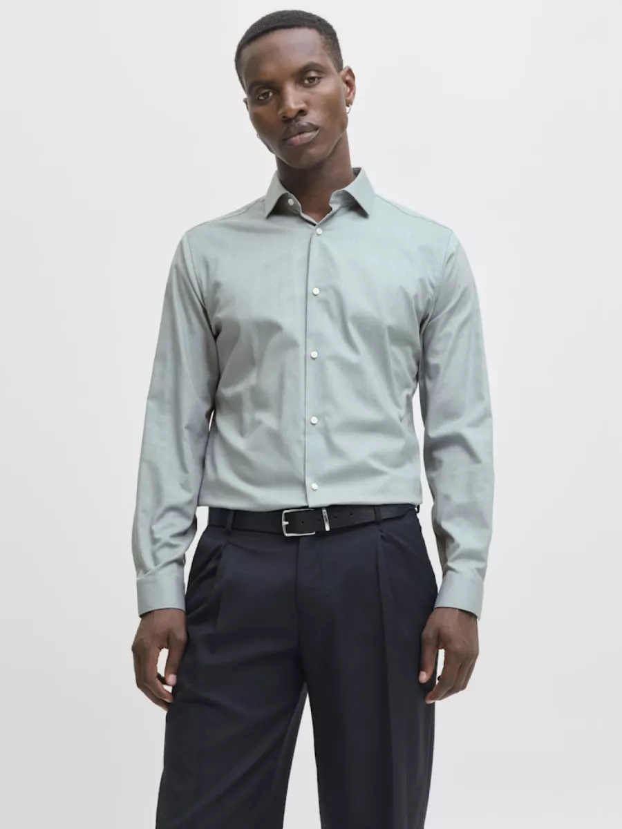 JACK & JONES-JPRBLAPARKER SHIRT L/S NOOS-12227385-Goblin blue-BLUE