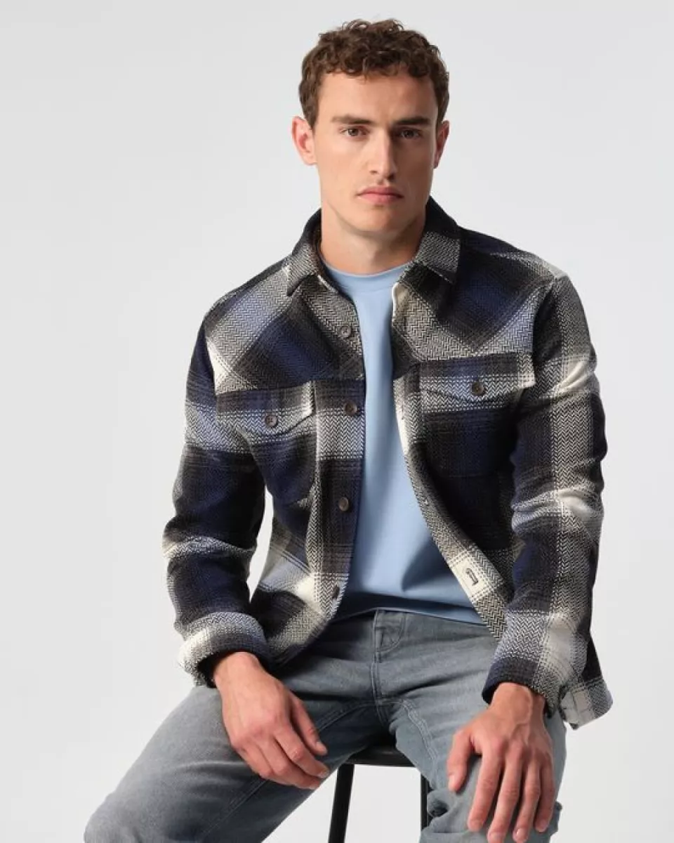 JC RAGS-Benji check-099560-3905 Sky captain blue-NAVY