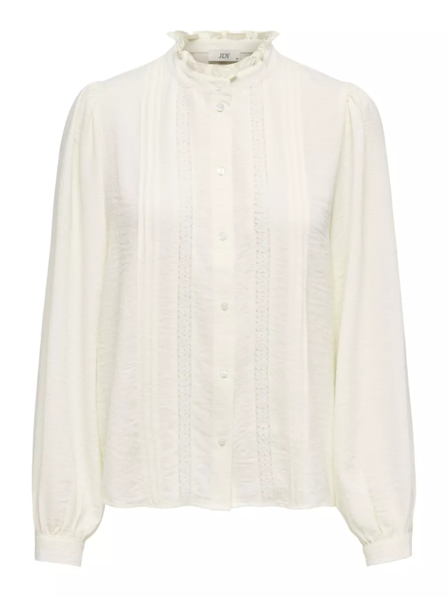 JDY-JDYELLIS L/S LACE SHIRT WVN-15251994-Cloud Dancer-CREME