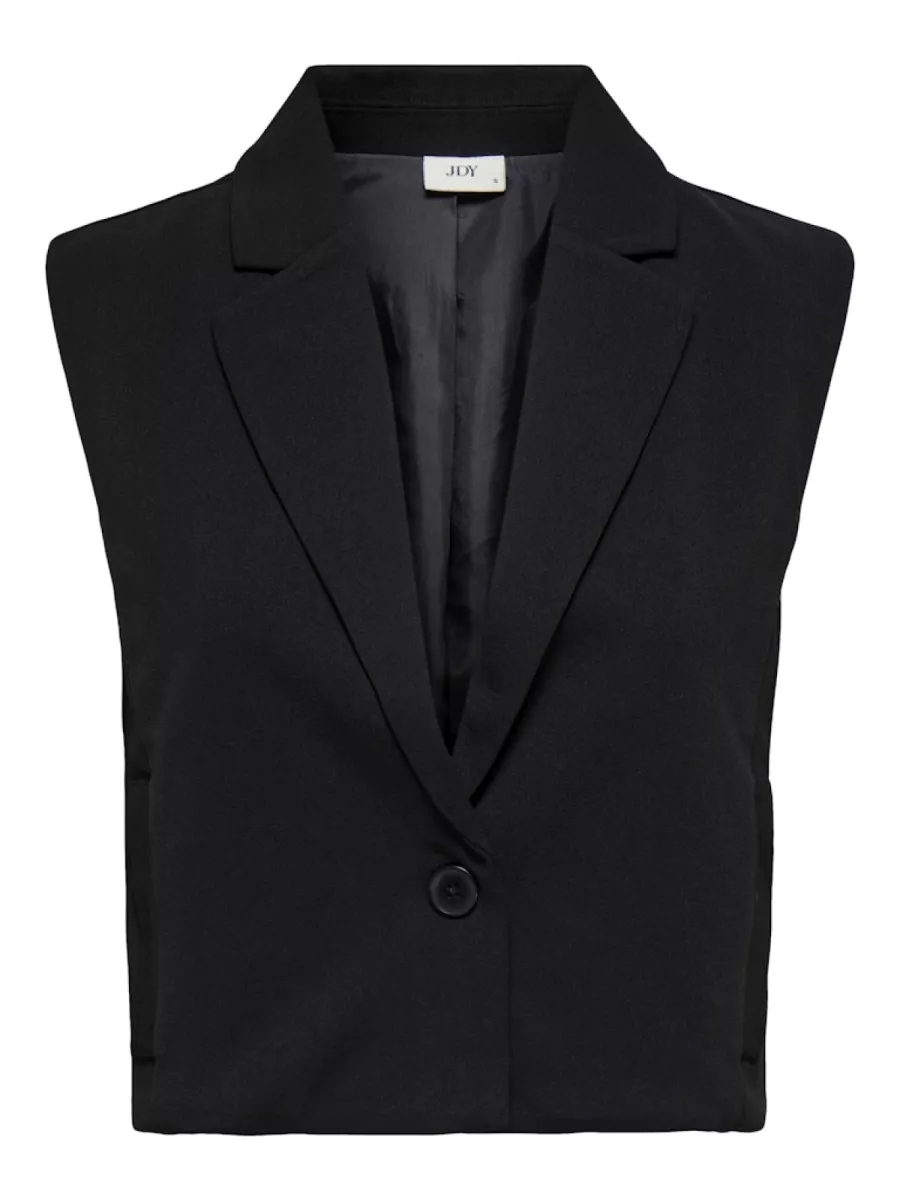 JDY-JDYGEGGO LIFE S/L WAISTCOAT JRS DIA-15354516-Black-BLACK