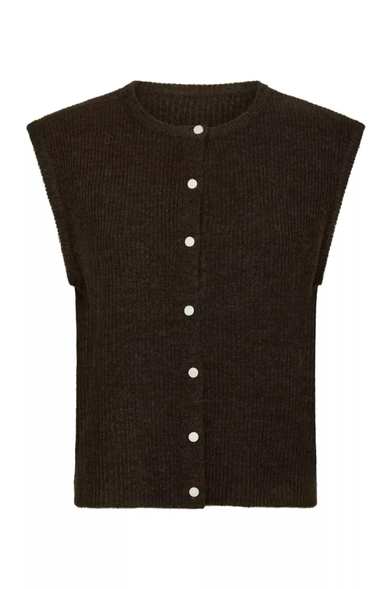 Neo Noir-Everest Knit Vest-164870-210 Brown-CHOCOLADE