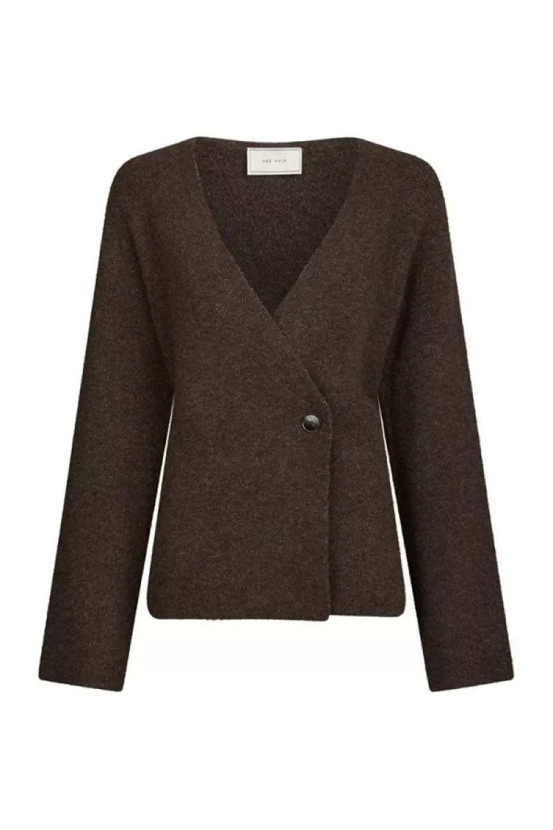 Neo Noir-Marie Louise Knit Cardigan-162031-205 Brown Melange-BRUIN