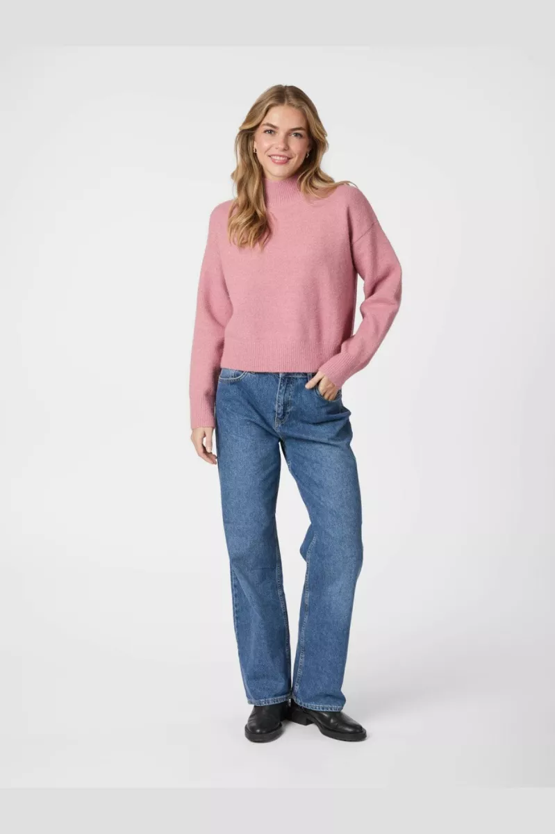 Neo Noir-Paulina Knit Blouse-159703-165 Rose-ROSE