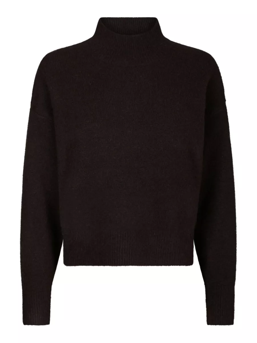 Neo Noir-Paulina Knit Blouse-165392-676 Dark Brown-DONKER BRUIN
