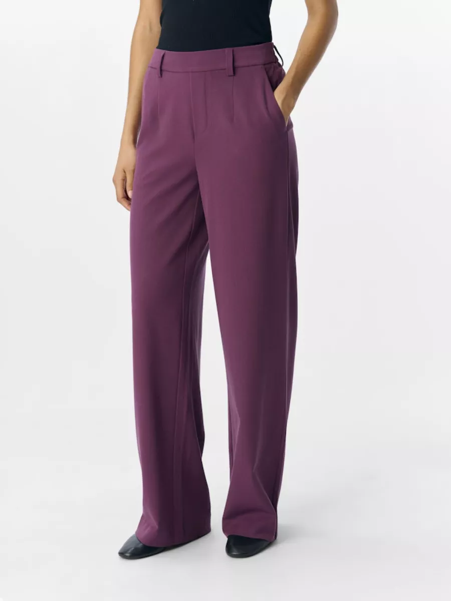 OBJECT-OBJLISA WIDE PANT NOOS-23037921-Mauve Wine-PAARS