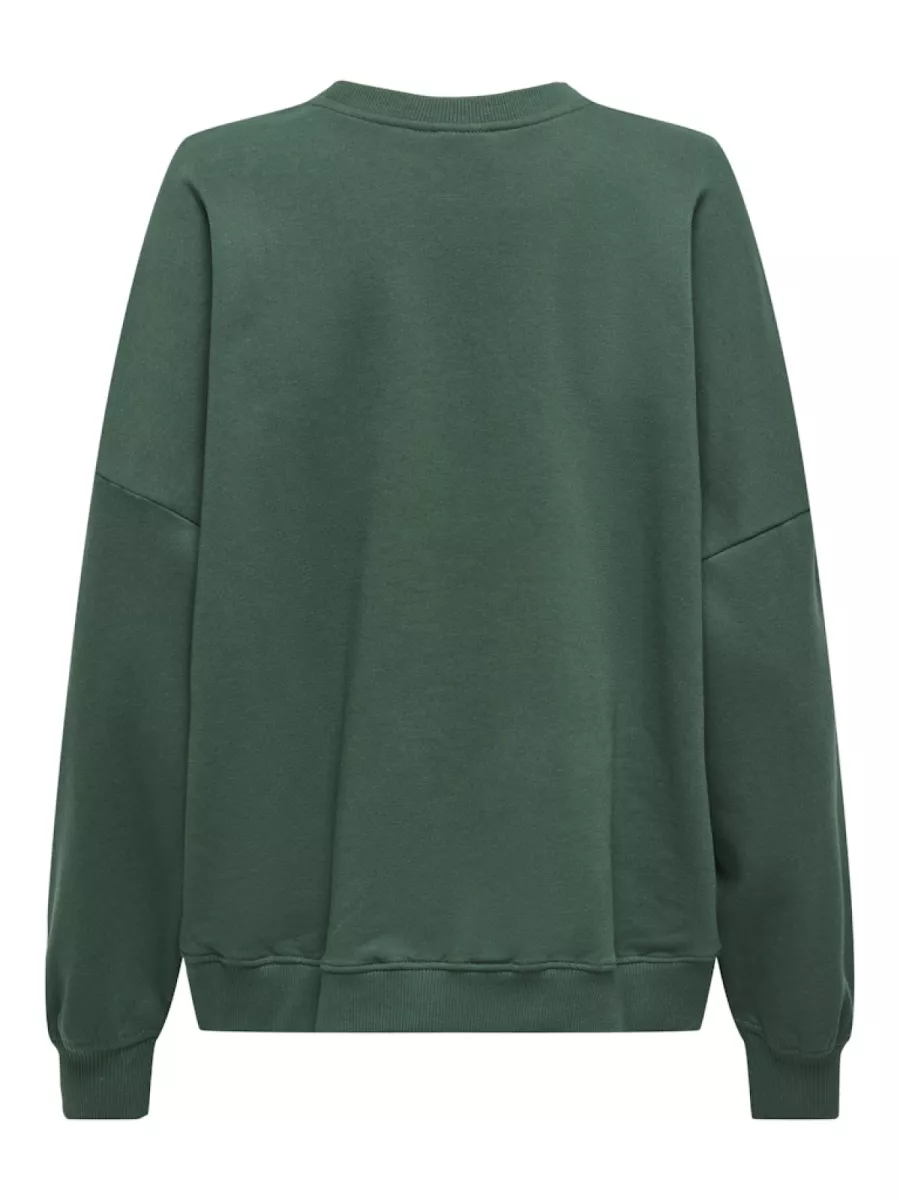 ONLY-ONLBILA L/S BEAR O-NECK SWT-15356052-Pineneedle-GROEN