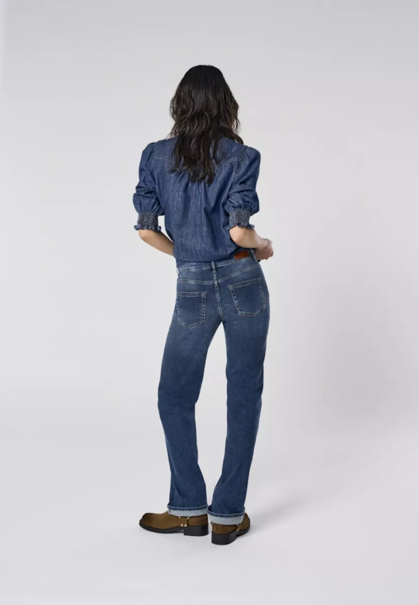 ONLY-ONLBLUSH MID STRAIGHT DNM TAI021 NO-15344167-Dark Blue Denim-BLUE