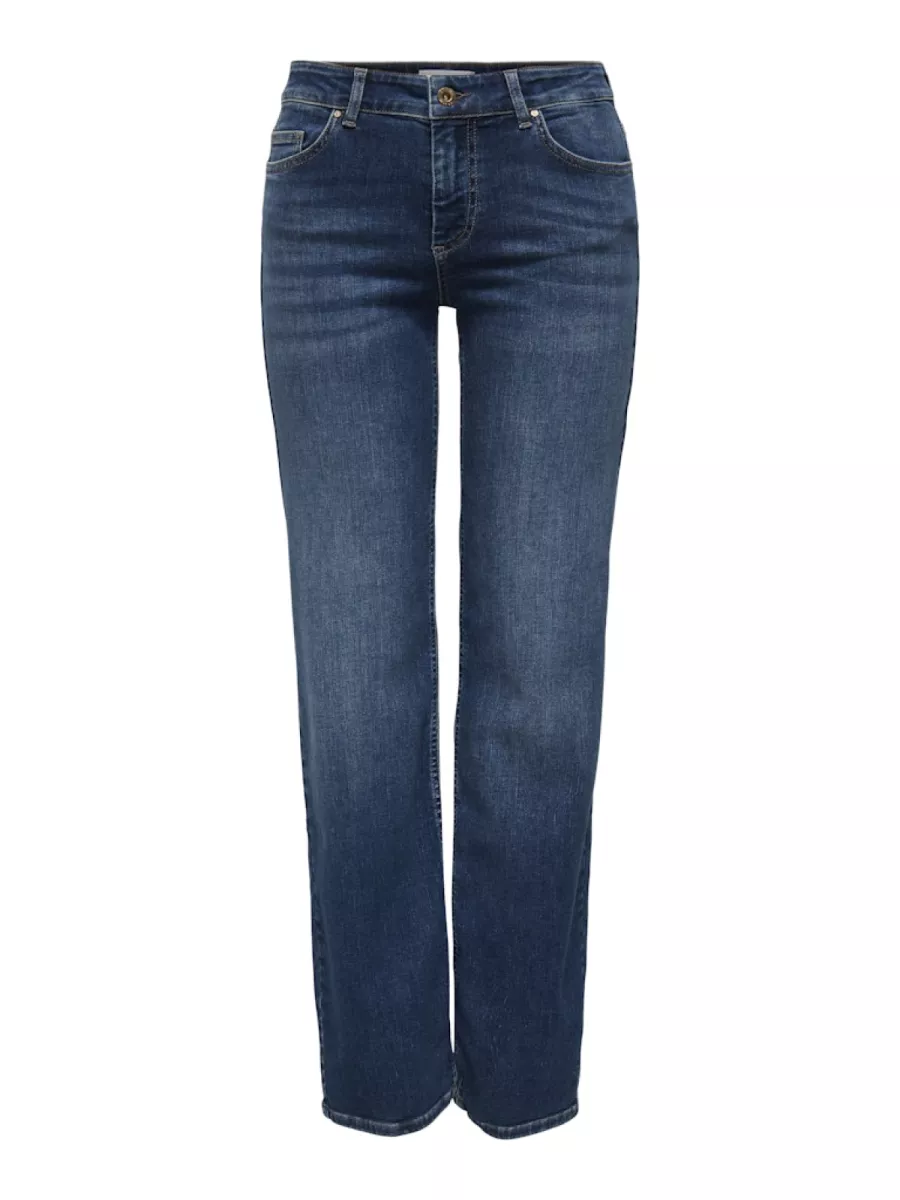 ONLY-ONLBLUSH MID STRAIGHT DNM TAI021 NO-15344167-Dark Blue Denim-BLUE