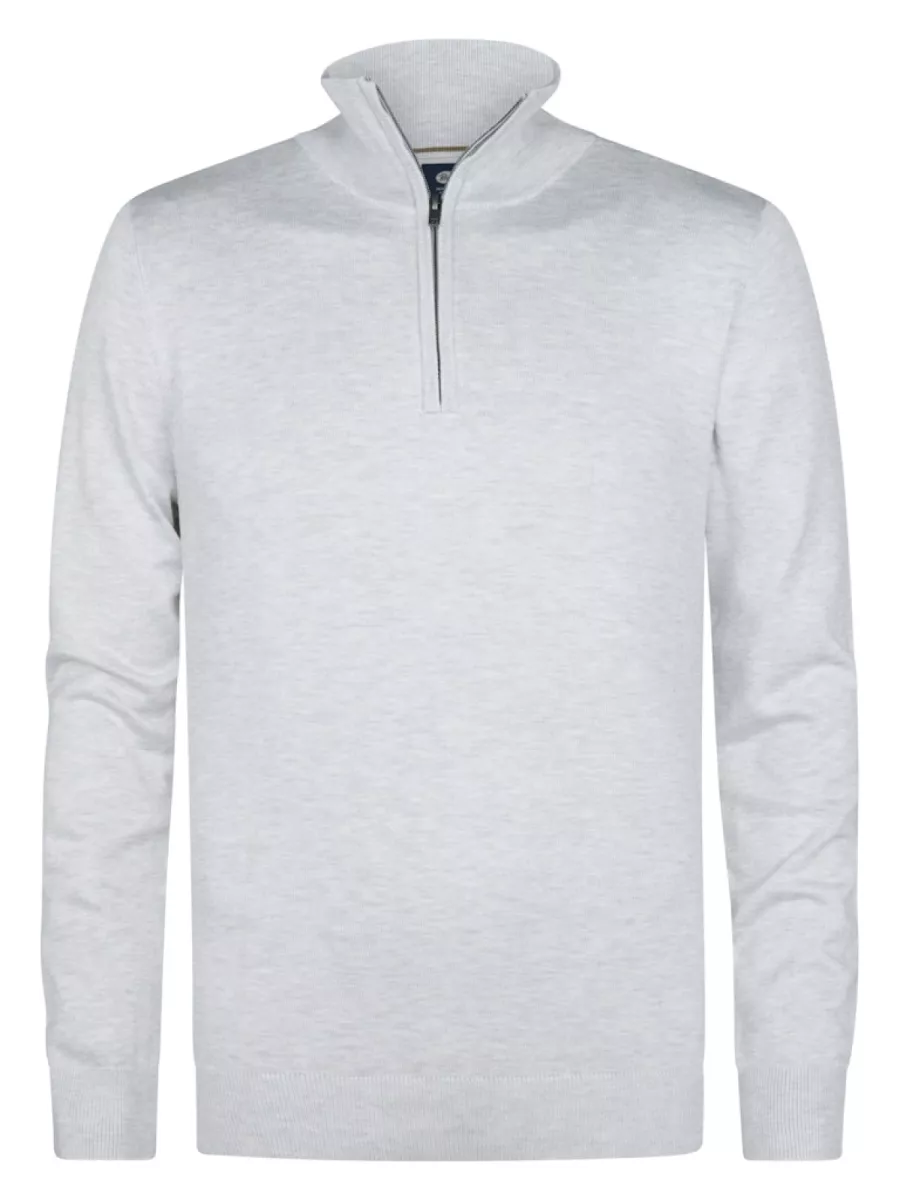 PETROL INDUSTRIES-Men Knitwear Collar Basic-M-3050-KWC207-0009-WIT