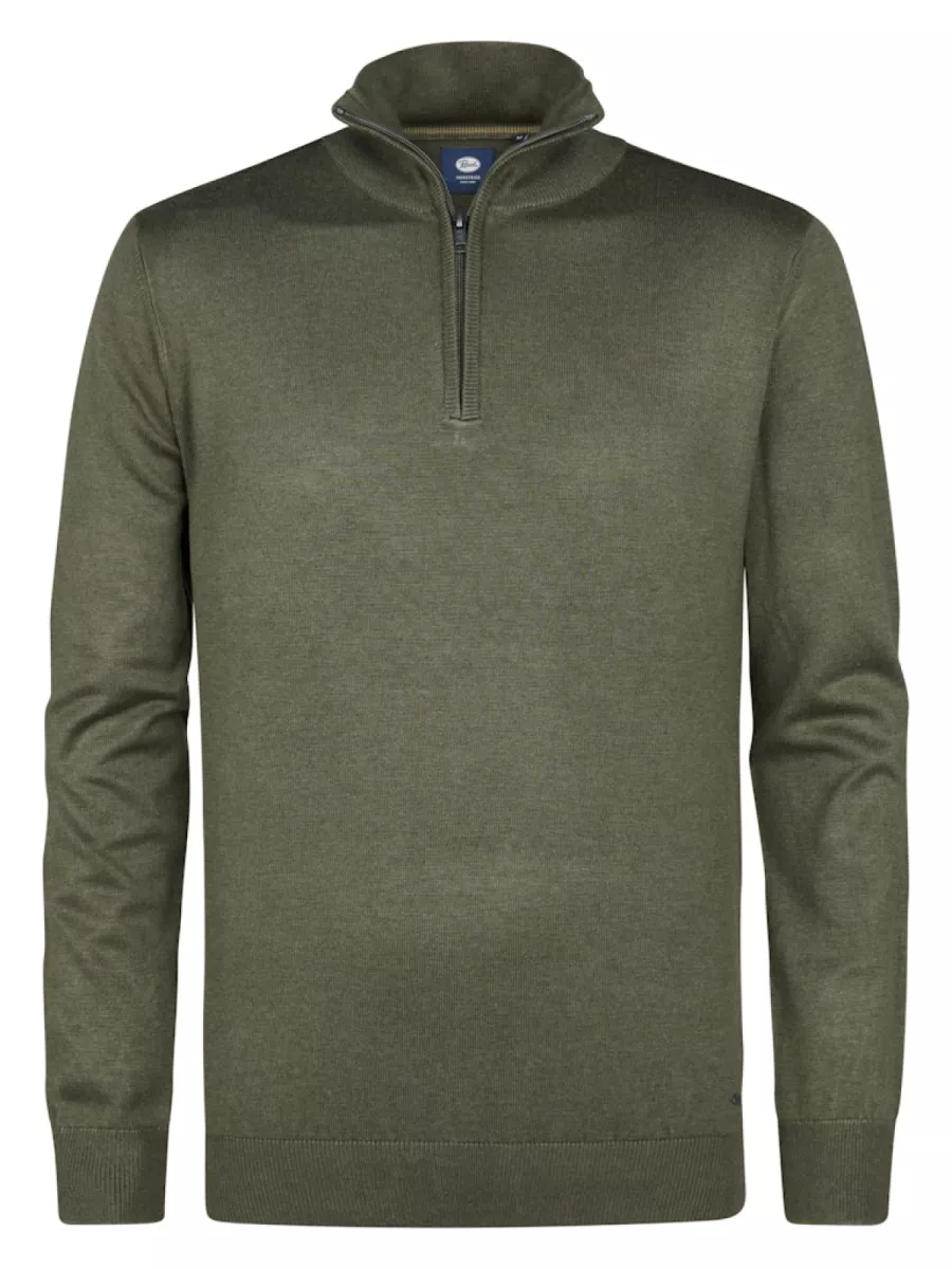 PETROL INDUSTRIES-Men Knitwear Collar Basic-M-3050-KWC207-6174-STONE