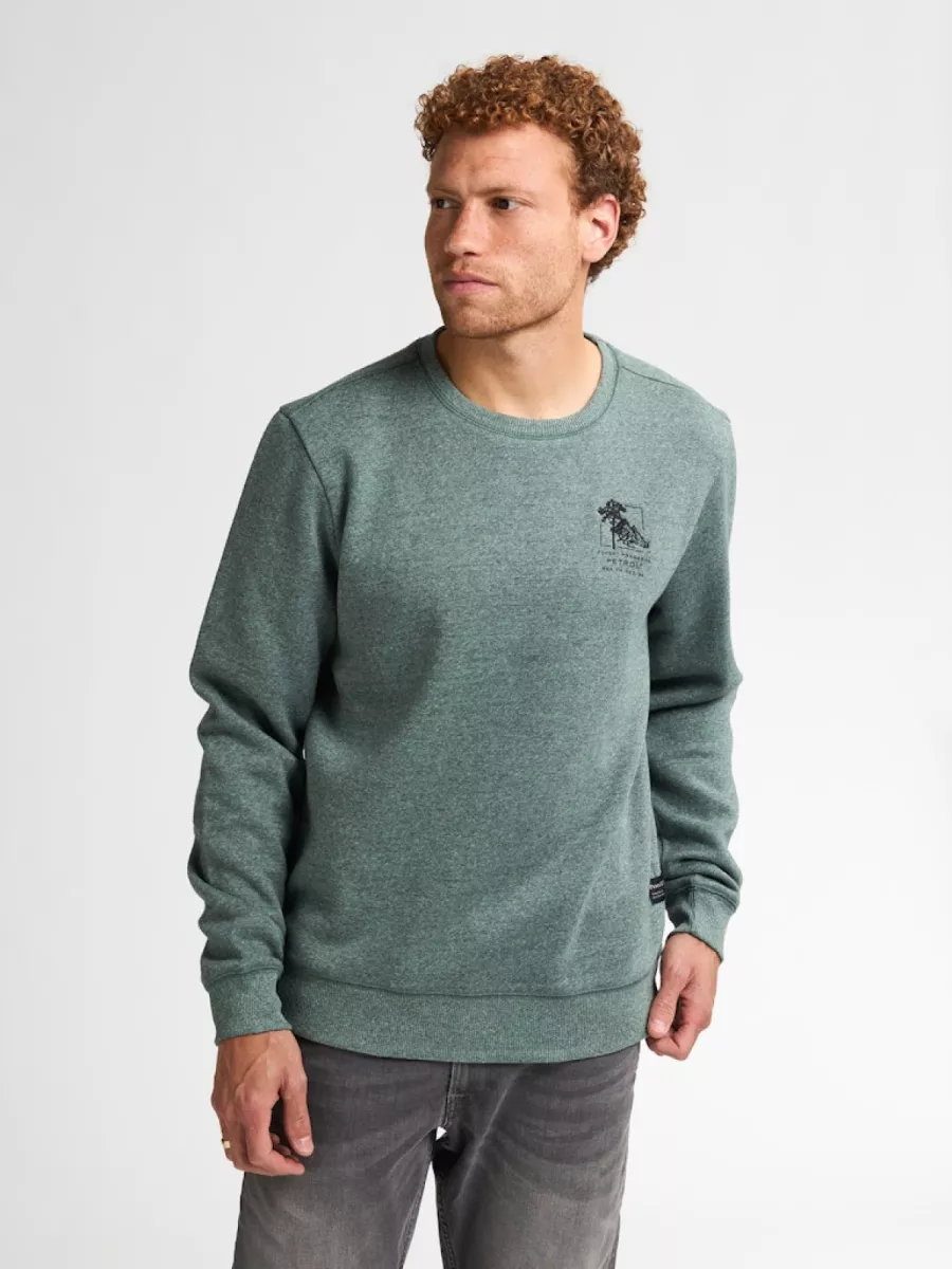 PETROL INDUSTRIES-Men Sweater Round Neck-M-3050-SWR309-5191-AQUA