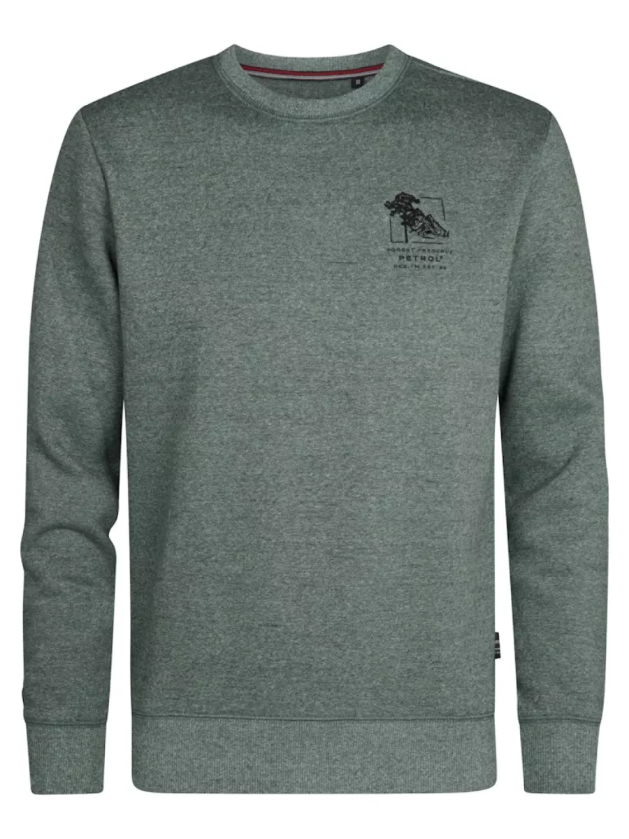 PETROL INDUSTRIES-Men Sweater Round Neck-M-3050-SWR309-5191-AQUA