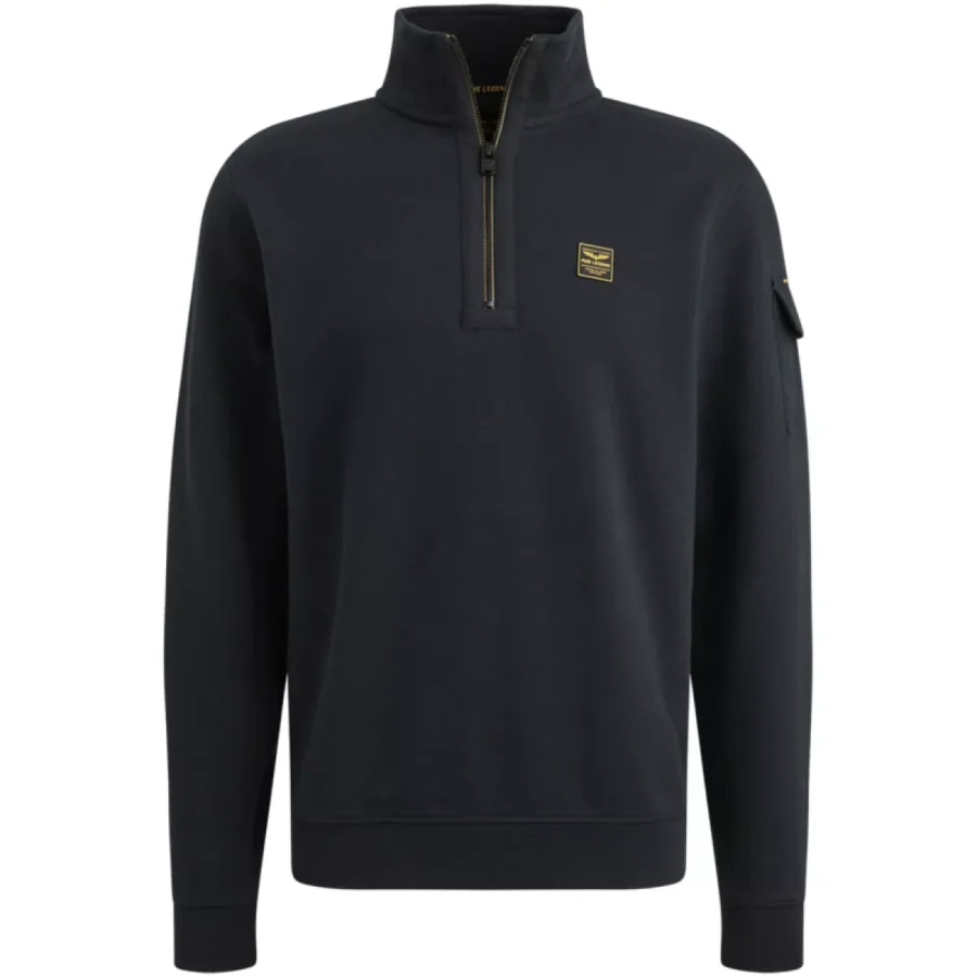 PME LEGEND-Half zip collar interlock jersey-PSW2508423-5281 Salute-BLUE