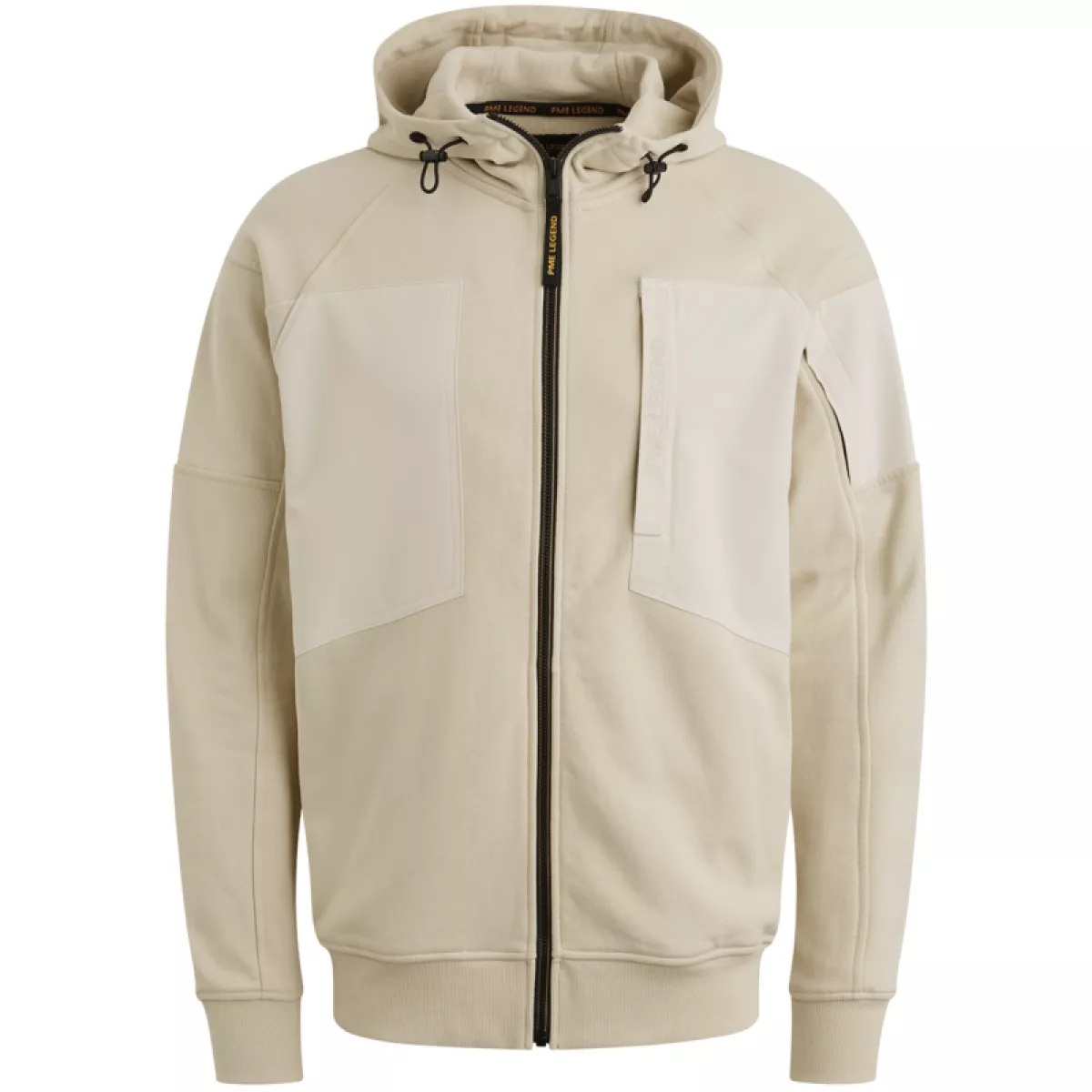 PME LEGEND-Hooded jacket french terry jacket-PSW2508439-7013 Bone white-BEIGE