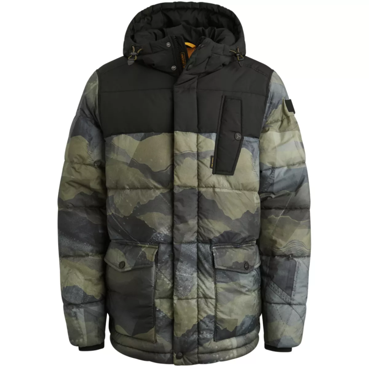 PME LEGEND-Long jacket DEE-ICER Printed Helza-PJA2508139-991-ANTRACIET