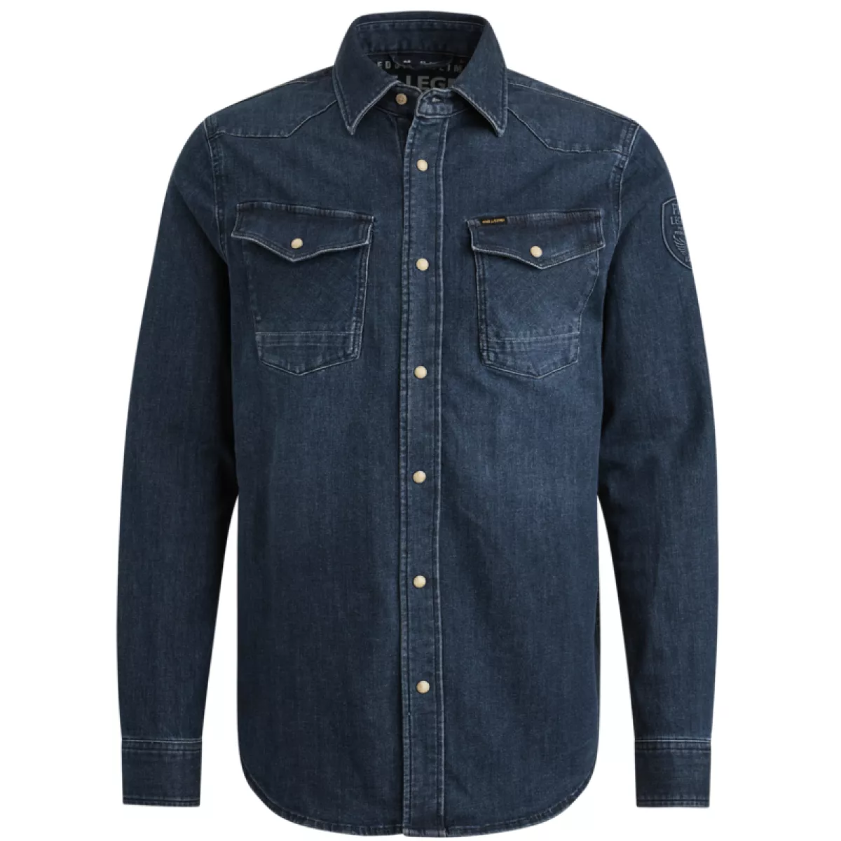PME LEGEND-LONG SLEEVE SHIRT BLUE DENIM WASH-PSD2508222-BDW-DENIM