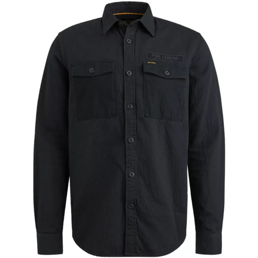 PME LEGEND-LONG SLEEVE SHIRT Quilt Poplin-PSI2508209-5281-BLUE