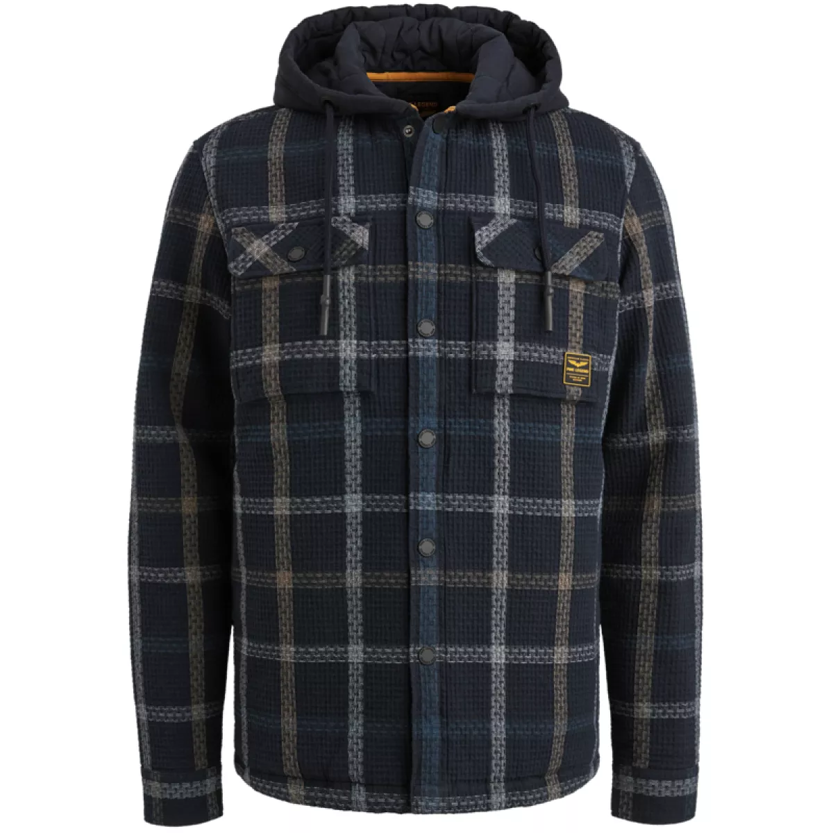 PME LEGEND-LONG SLEEVE SHIRT Window Check-PSI2508225-5281 Salute-BLUE