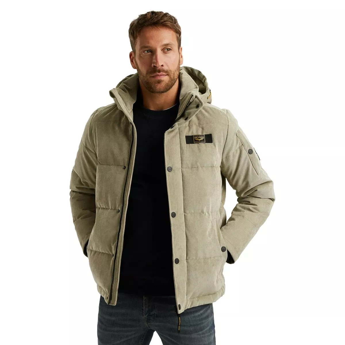 PME LEGEND-Semi long jacket GOBBLER Clear For-PJA2508104-8011-BEIGE