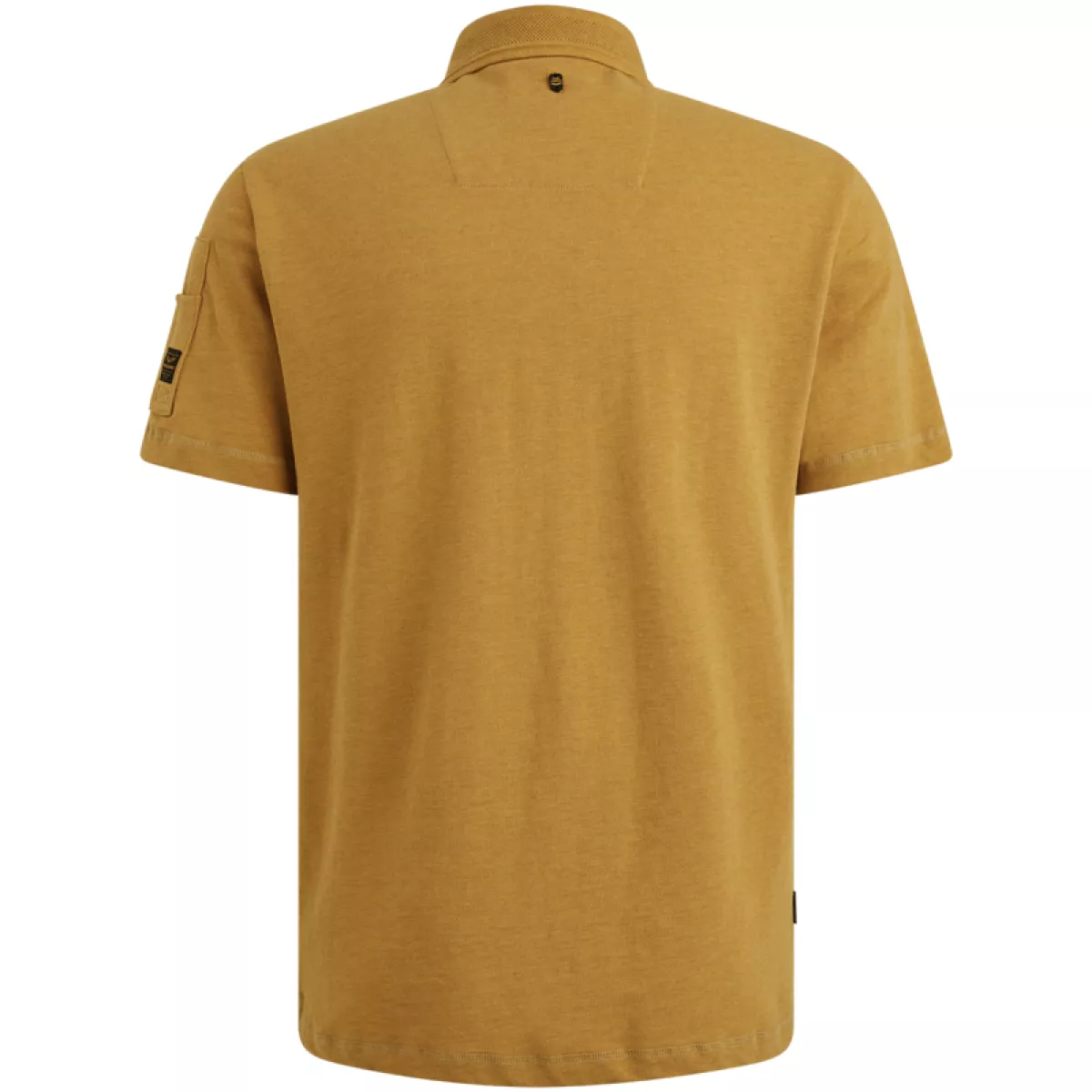 PME LEGEND-Short sleeve polo pique melange-PPSS2506889-8187 Golden brown-BRUIN