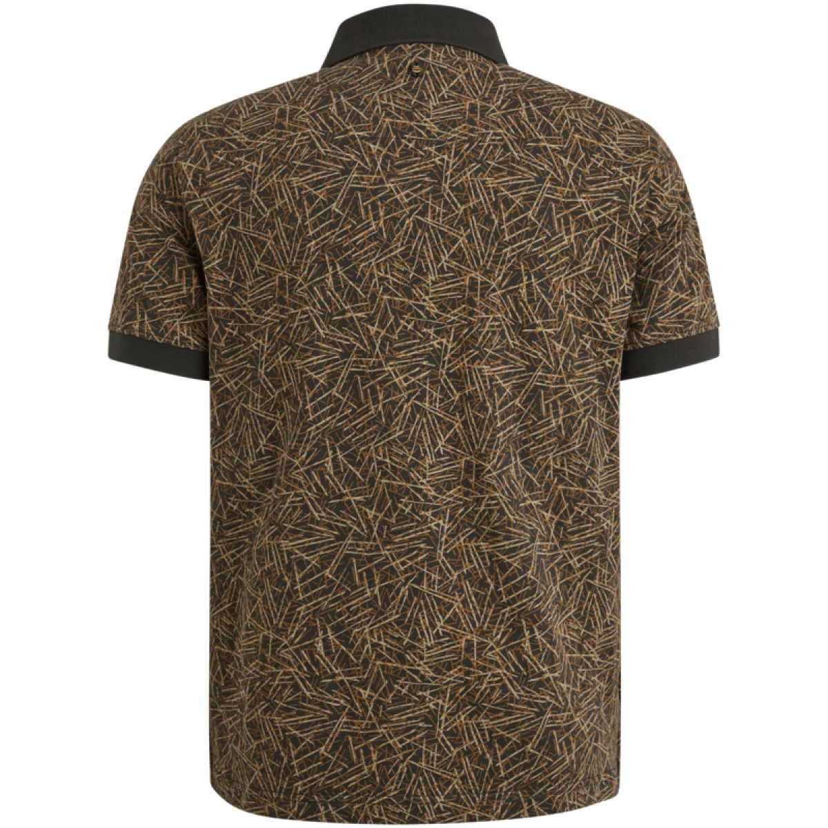 PME LEGEND-Short sleeve polo slub jersey aop-PPSS2506893-9140 Obsidian-PAARS