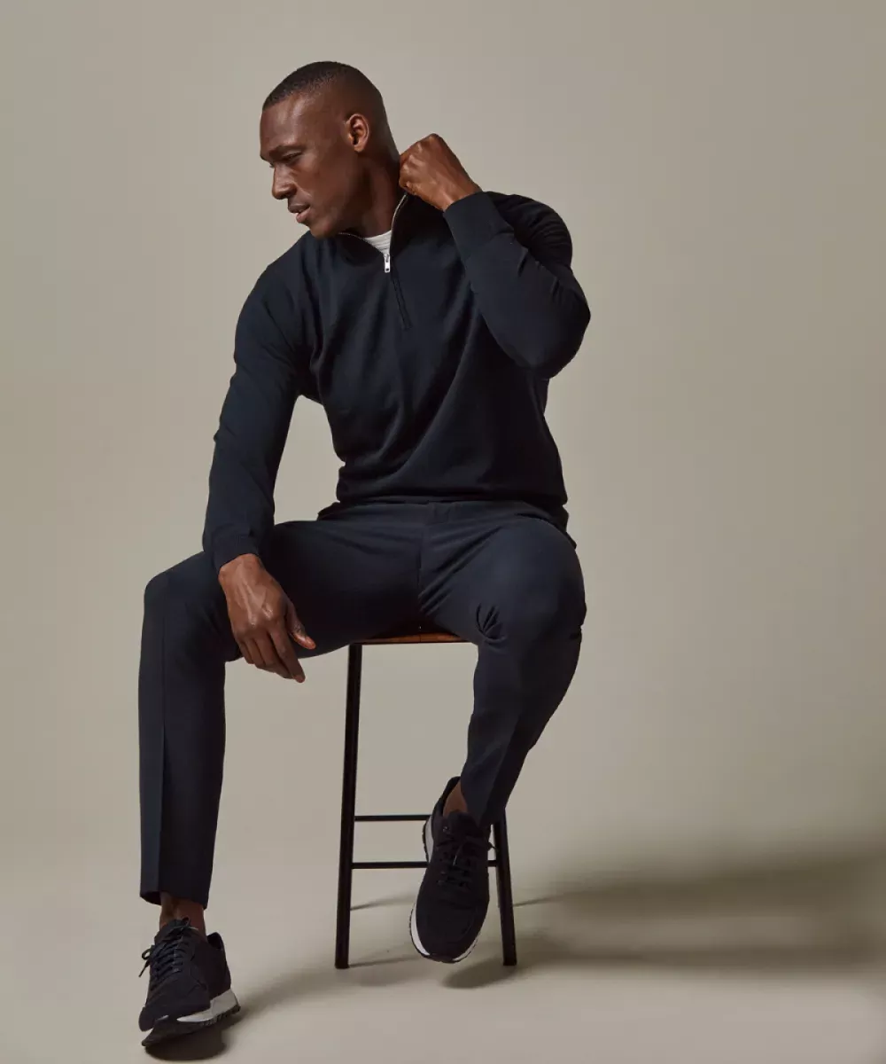 Profuomo-Pullover half zip-PP2J00010A-P Navy-NAVY