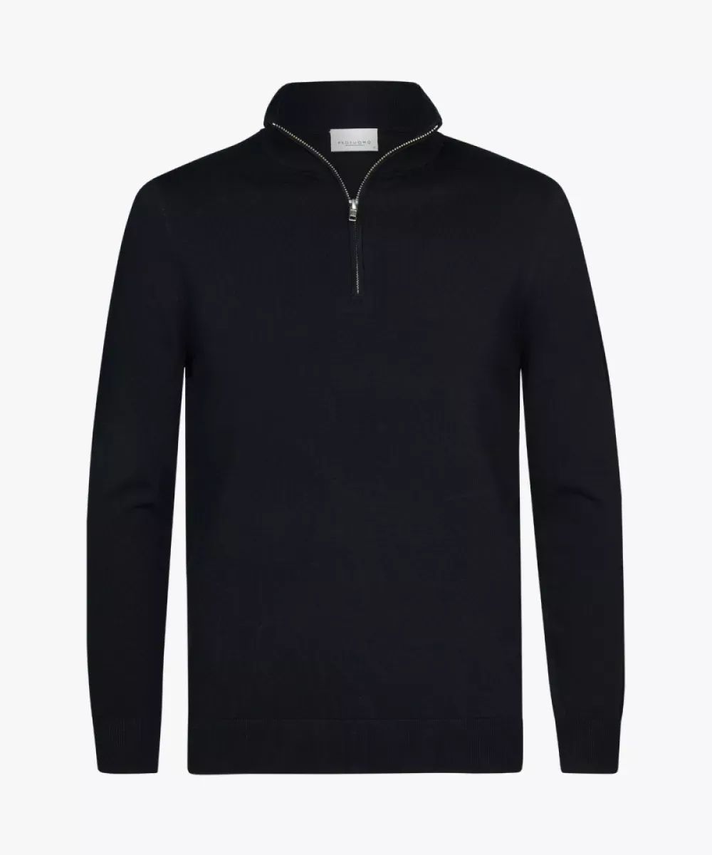 Profuomo-Pullover half zip-PP2J00010A-P Navy-NAVY