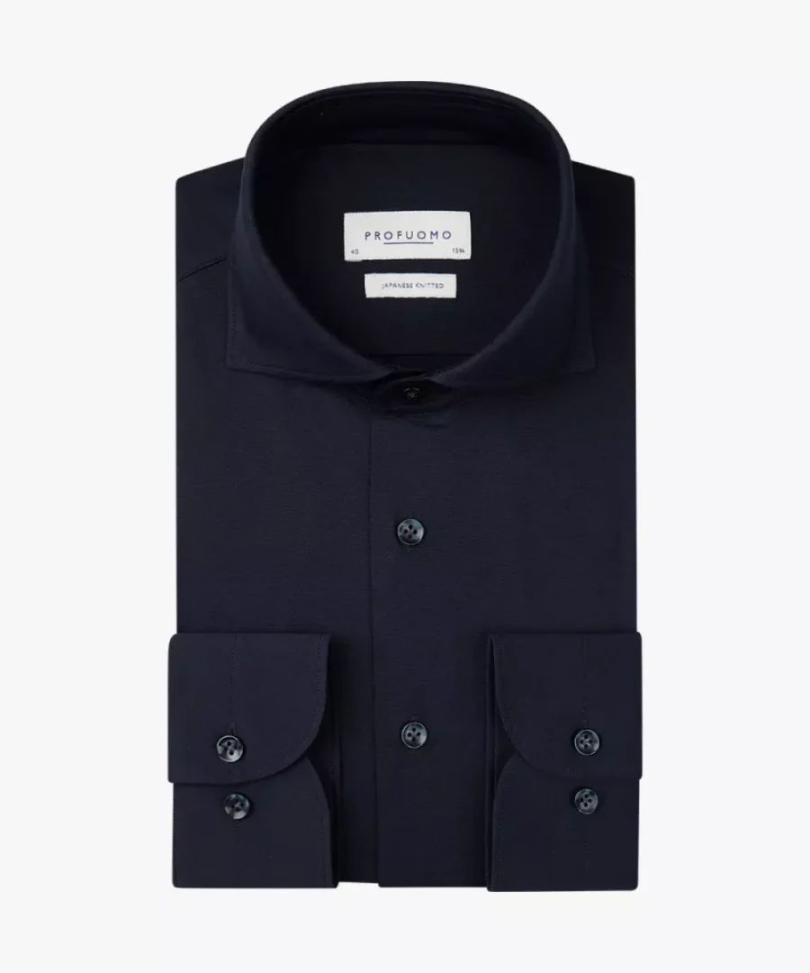 Profuomo-Shirt x-cutaway sf-PP2H00008C-M3 Dark blue-DONKER BLAUW