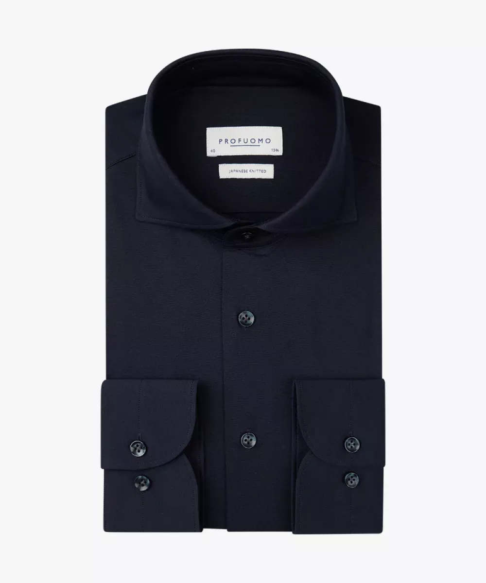 Profuomo-Shirt x-cutaway sf-PP2H00008C-M3 Dark blue-DONKER BLAUW
